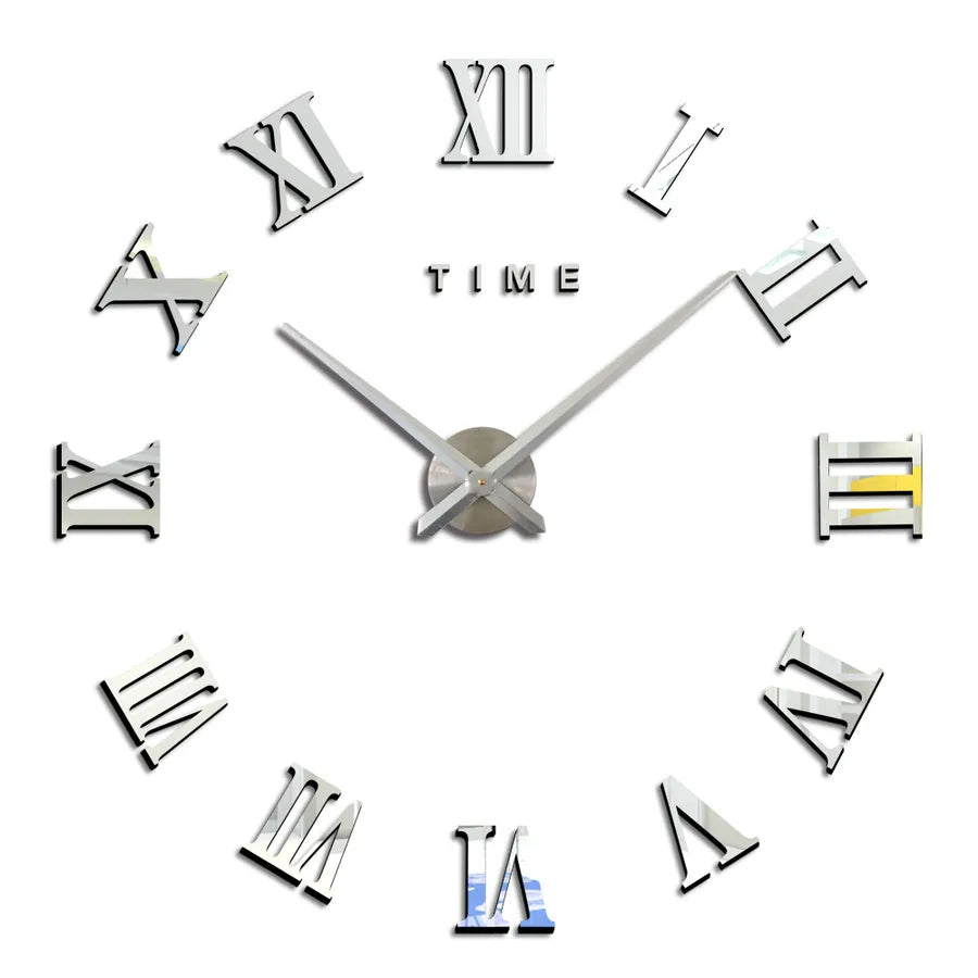 Casual Round Glass pendant Wall Clock Artificial Decorations