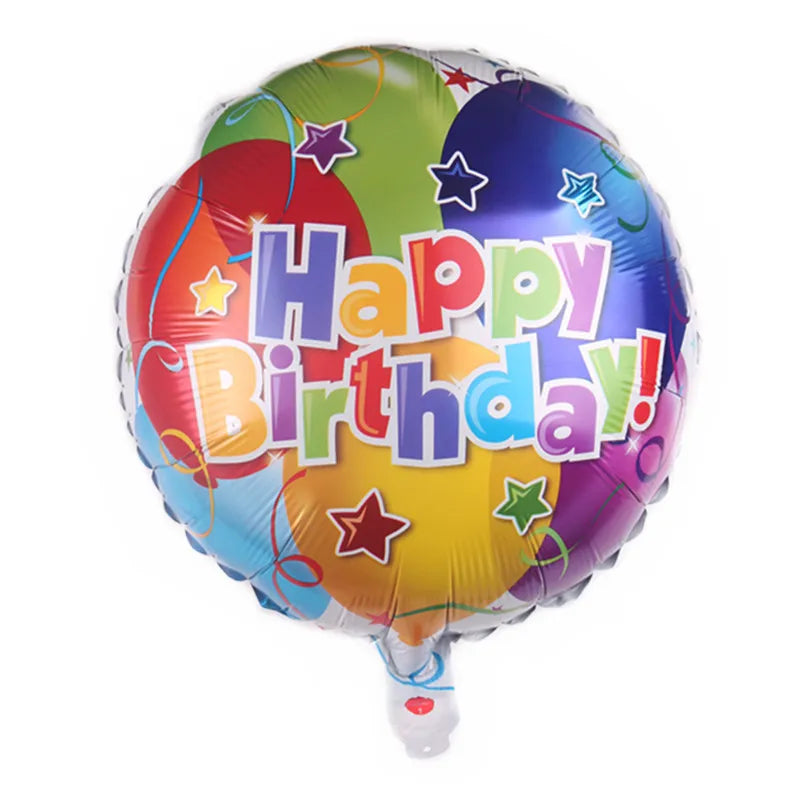 Birthday Cute Modern Style Letter Color Block Aluminum Film Birthday Balloons