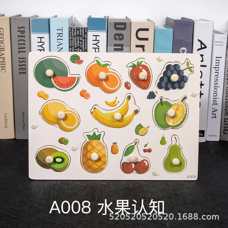 children 's education wooden toys numbers alphabet fruit intelligence building blocks 1 set