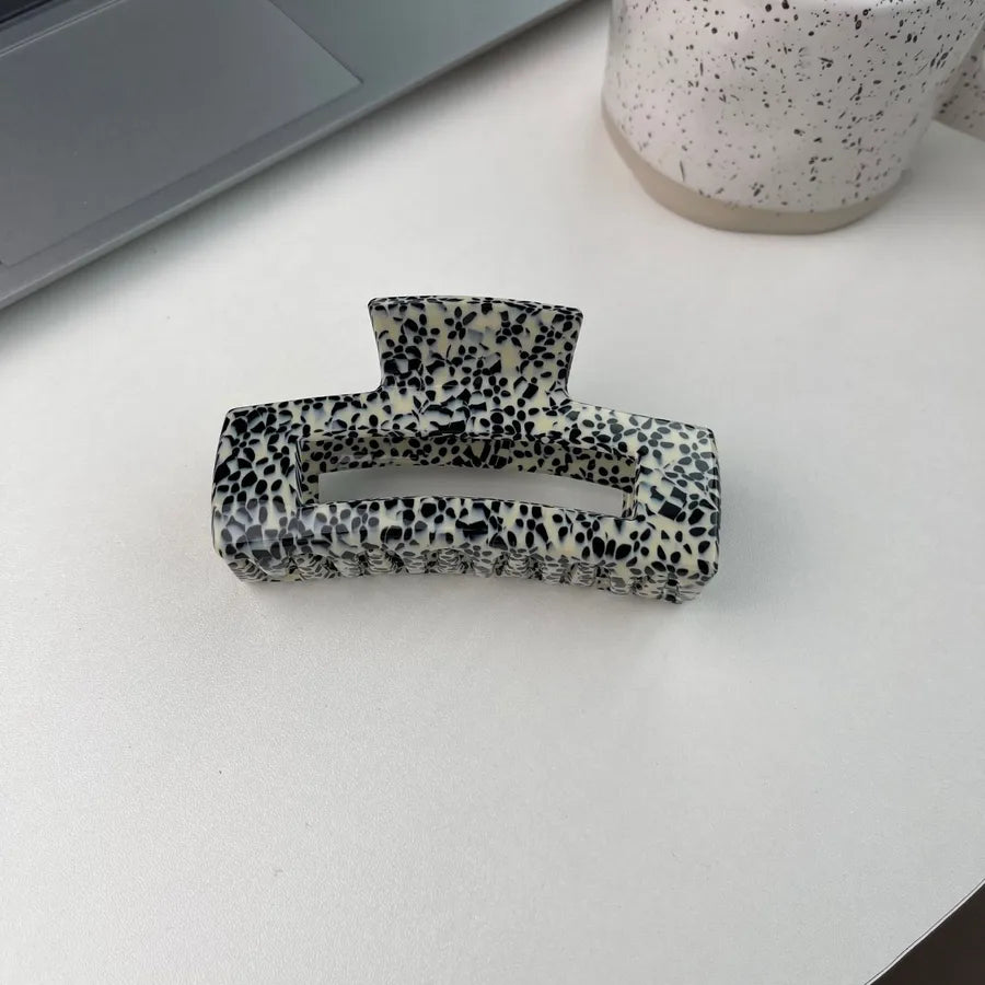 Unique Large Size Black White Polka Dot French Hair Clip Shark Clamp New Style Women's Hair Accessories Fashionable Hair Grips