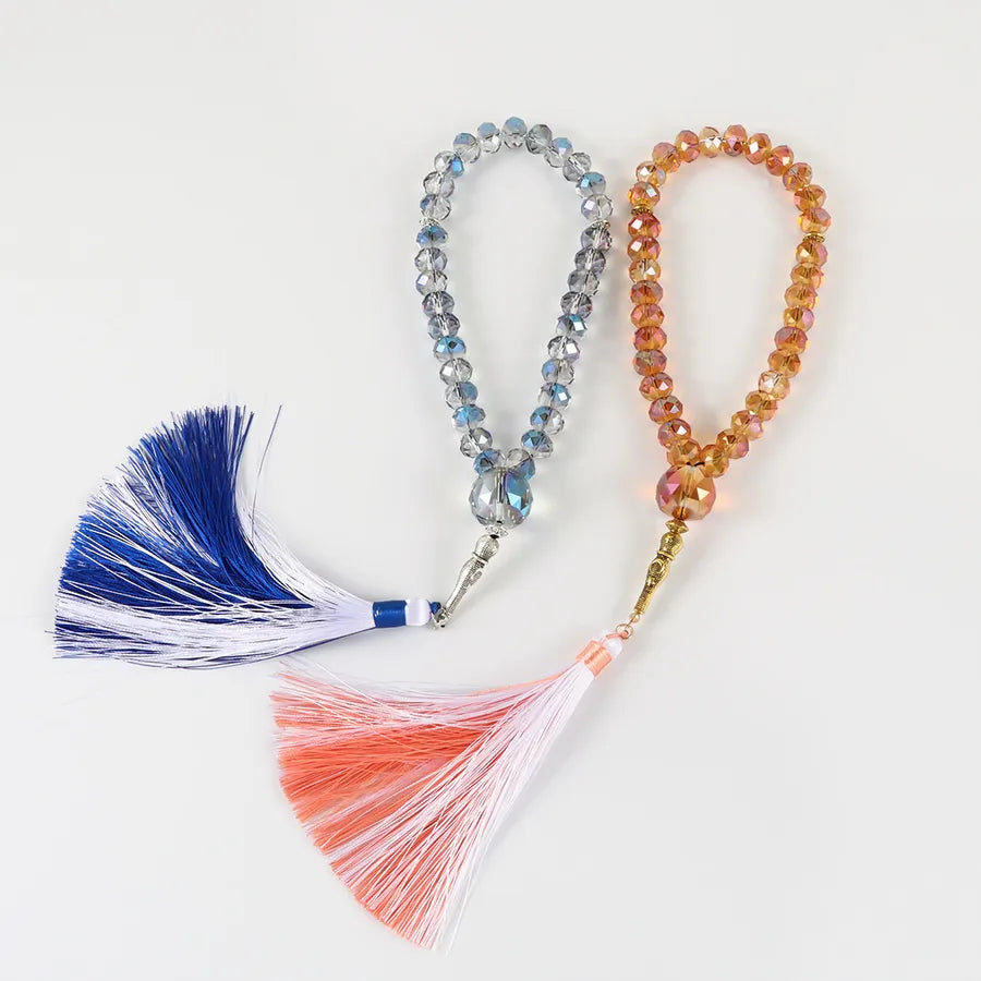 Classical Handmade Tassel Alloy Glass Wholesale Rosary Bracelets