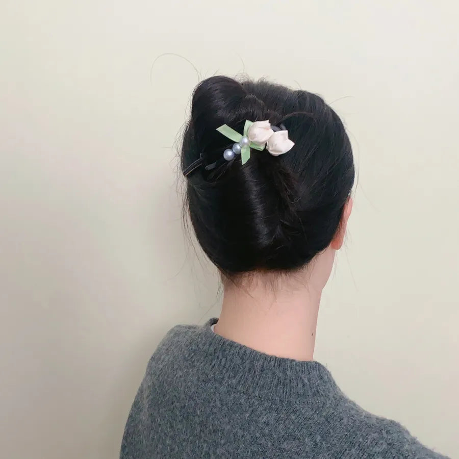 Super Fairy Artificial Flower Butterfly Flower Tassel Grip Female Sweet Style Unique and Exquisite Barrettes Ins All-Match Hair Accessories Fashion