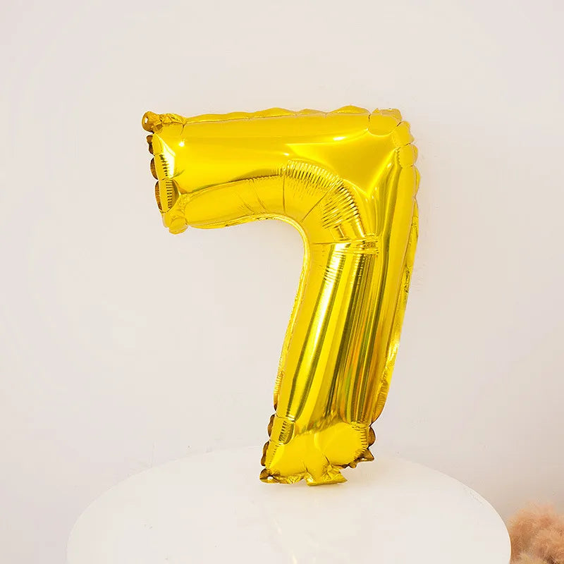 Simple Style Number Aluminum Film Party Festival Balloons