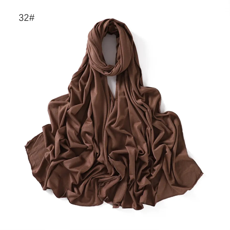 women's basic solid color mercerized cotton modal cotton linen scarves