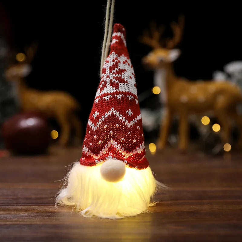 Christmas Fashion Santa Claus Plastic Knitted Wool Party Decorative Props