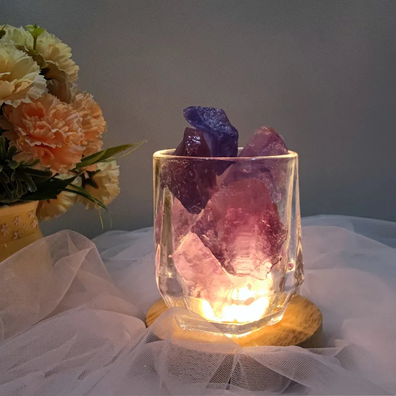 Casual Geometric Glass Stone Lighting Accessories