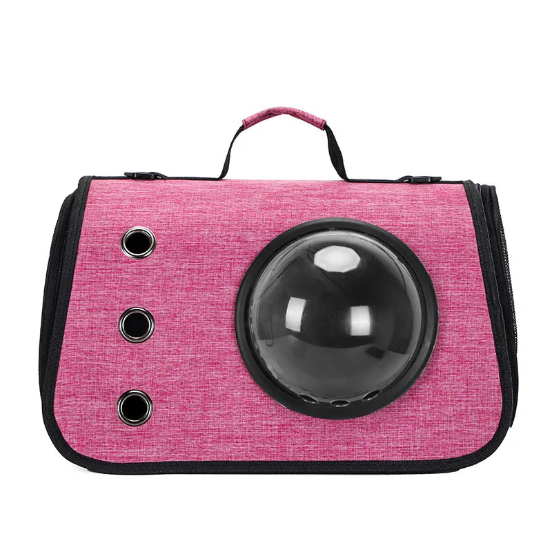 New Foldable Handheld Oxford Cloth Cat Carrier Bag Space Capsule Pet Bag Outdoor Crossbody Portable Breathable Cat Backpack