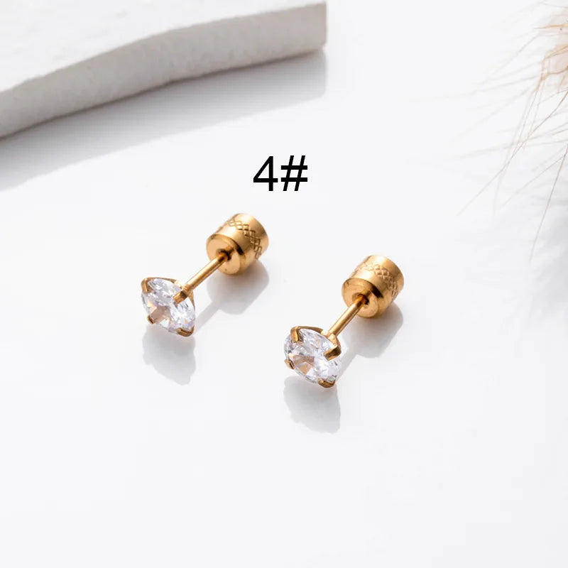 1 Pair Hip-Hop Geometric Cross Feather Plating 316 Stainless Steel  Earrings