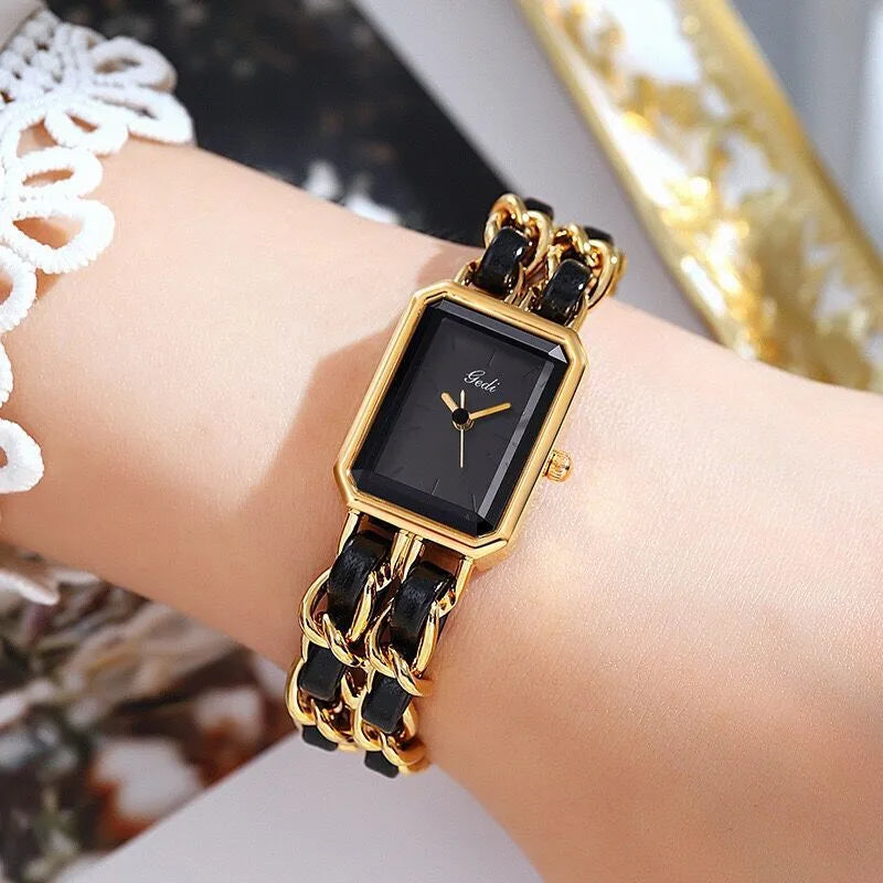 Elegant Vintage Style Geometric Jewelry Buckle Quartz Watch Women's Watches
