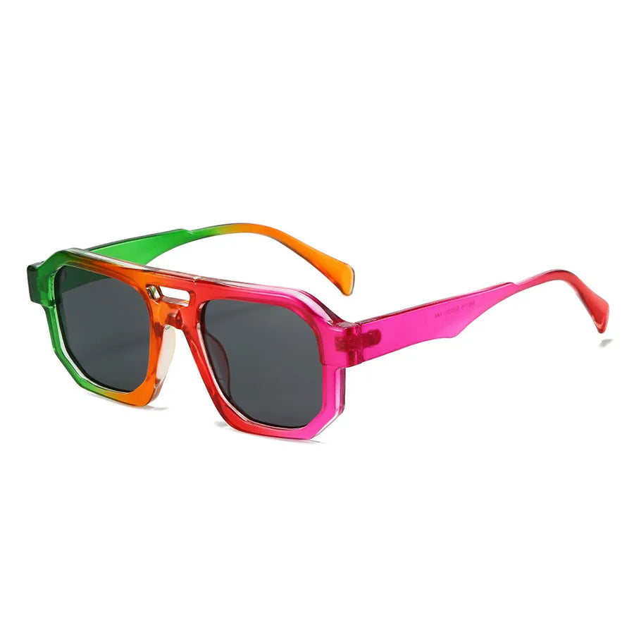Casual Basic Simple Style Geometric Pc Square Full Frame Men's Sunglasses