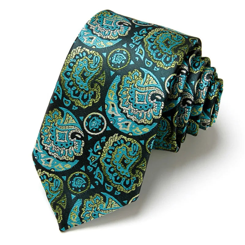 casual geometric waves polyester polyester yarn men's tie