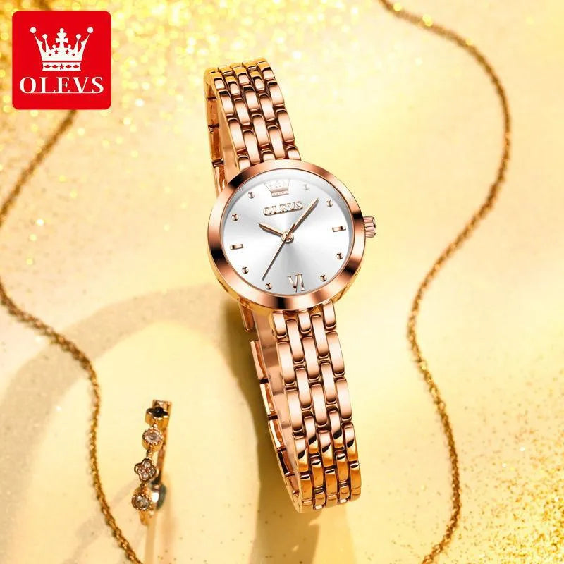 Simple Style Solid Color Jewelry Buckle Quartz Women's Watches