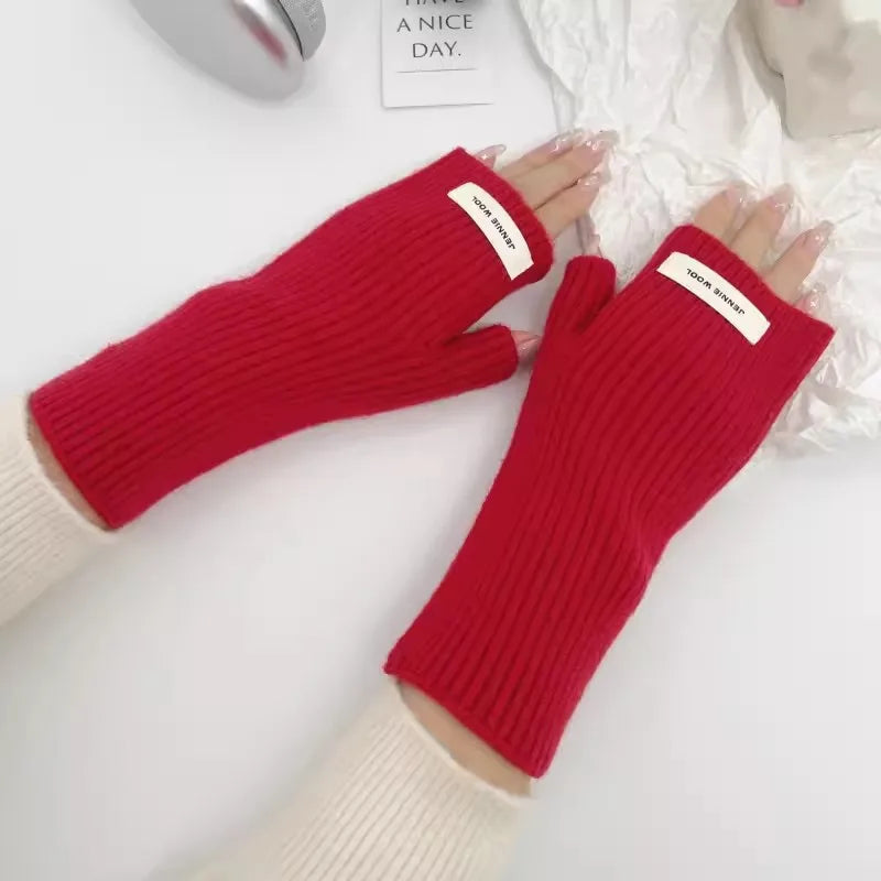 unisex simple style solid color gloves 1 set