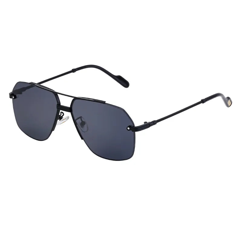 Vacation Solid Color Pc Tinted Lenses Square Full Frame Men's Sunglasses