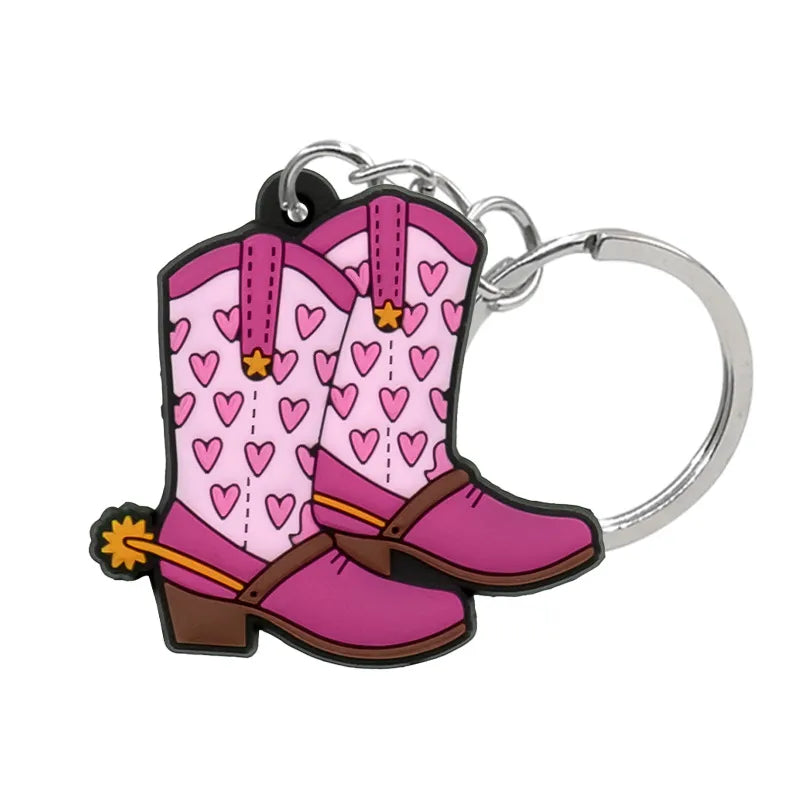 1 Piece Cartoon Style Cute Letter Heart Shape Boots PVC Alloy Women's Bag Pendant Keychain