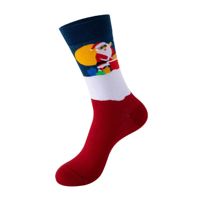 Christmas Cute Modern Style Unisex Christmas Tree Gingerbread Snowman Cotton Polyester Ankle Socks A Pair