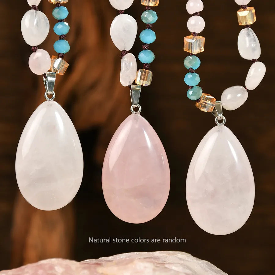 Elegant Water Droplets natural stone Beaded Chain Jewelry Set In Bulk