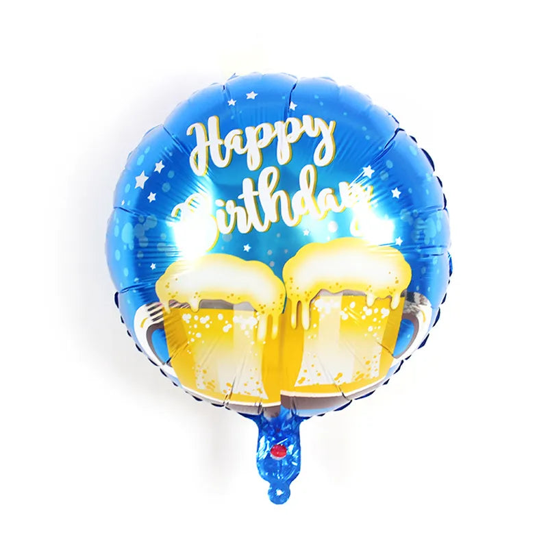 cute exaggerated romantic beer wine glass wine bottle aluminum film party birthday festival balloons