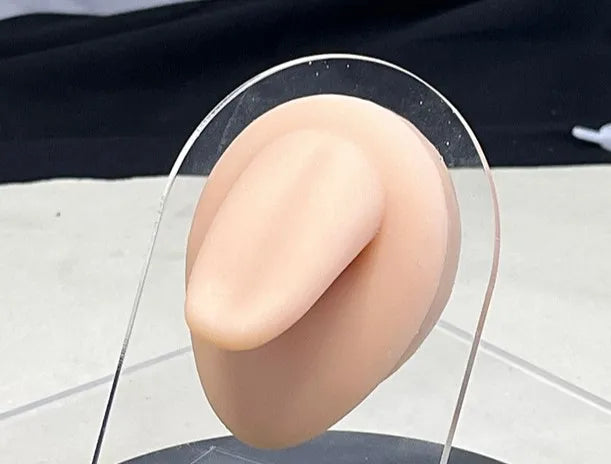 silicone simulation fake ear facial features teaching practice props nose mouth navel stud ring accessories display stand model