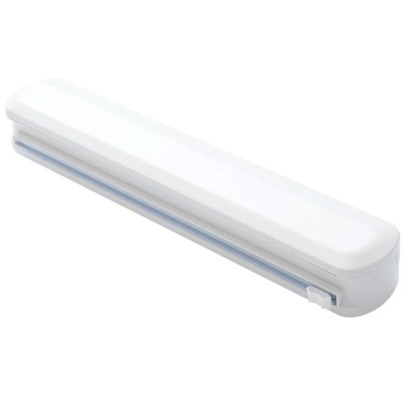 Multifunctional Plastic Wrap Cutter Wall Hanging Kitchen Towel Rack Slip Knife Type Tin Foil Cutter Box Storage Rack