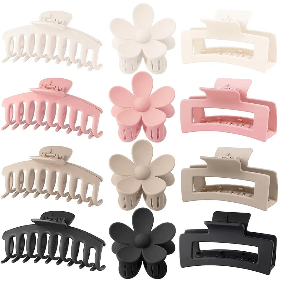Hot Large Grip Suit Seamless Back Head Frosted Claw Clip Rectangular Shark Clip Hair Accessories Wholesale