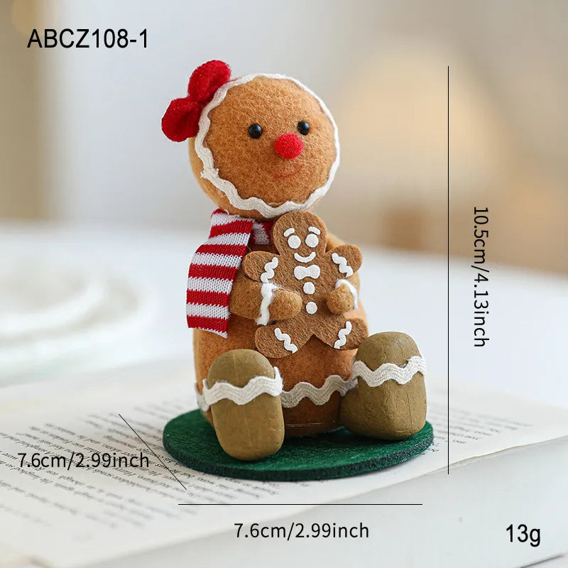 Christmas Gingerbread Man Tabletop Decoration Scene Arrangement Dolls Plush Material Southeast Asian Style New Version