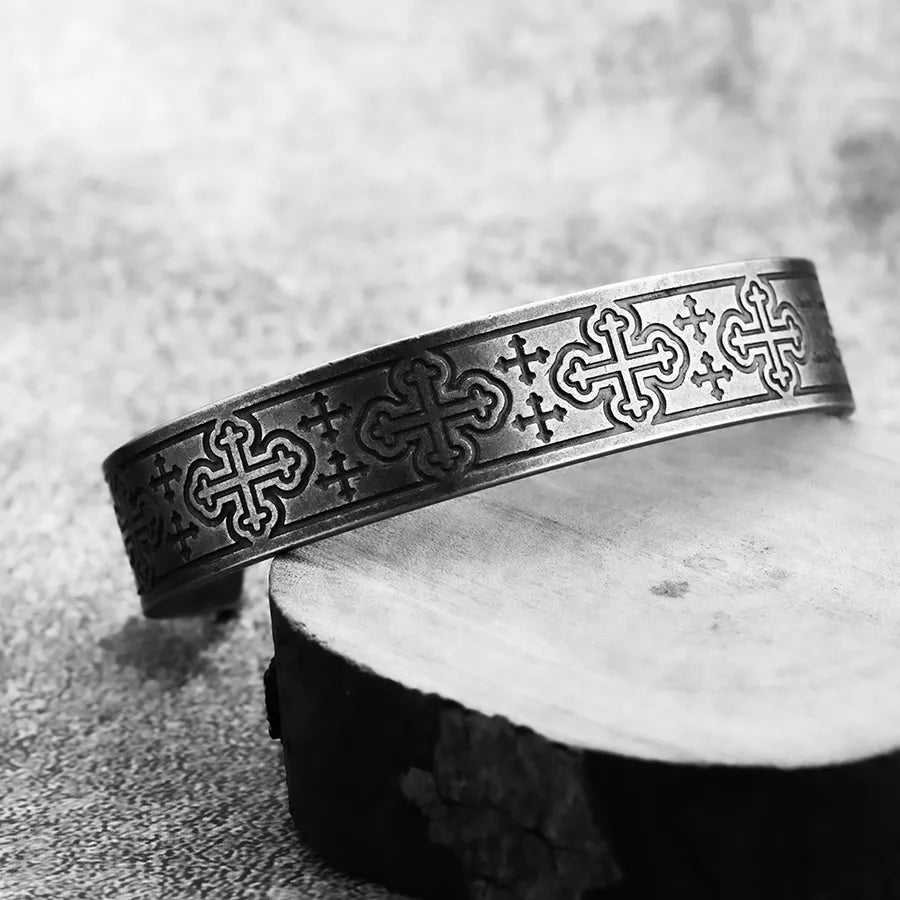 Retro Solid Color Titanium Steel Polishing Men's Bangle Men Cuff & Bangle
