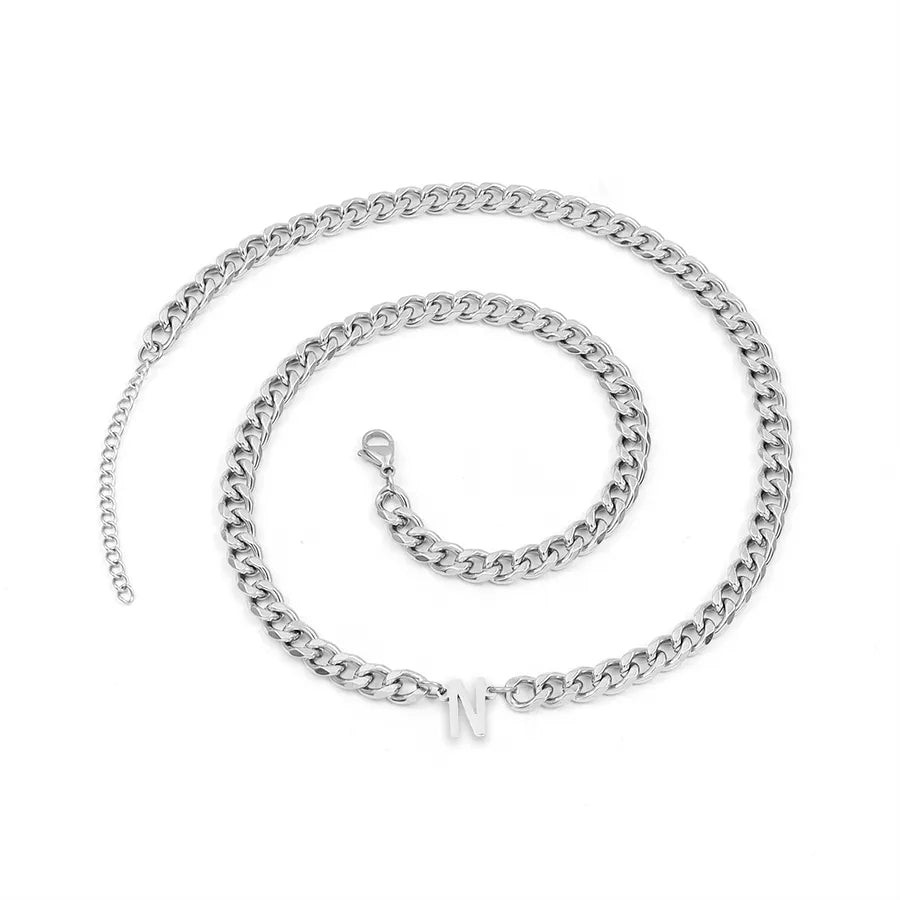 Retro Simple Style Classic Style Letter 201 Stainless Steel 304 Stainless Steel Men's Pendant Necklace
