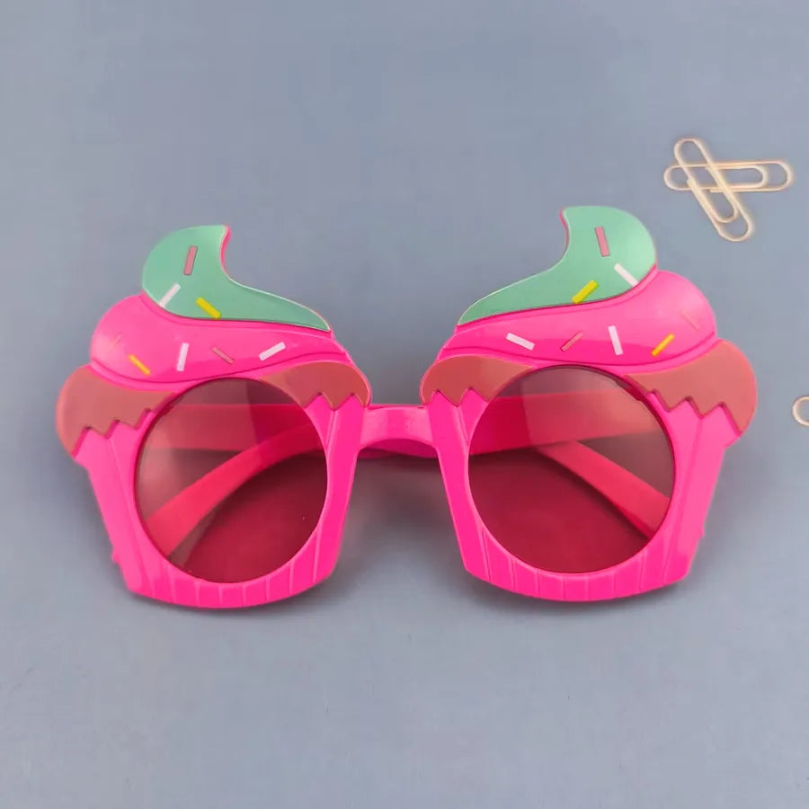 Cute Novelty Ice Cream Ac Tinted Lenses Special-Shaped Mirror Full Frame Kids Sunglasses