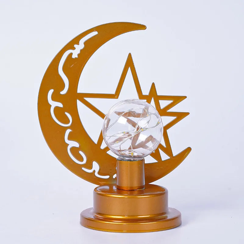 Casual Romantic Moon Iron Indoor Family Gathering Party Night Lights Led Lights Night Lights