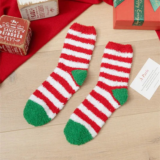Christmas Christmas Women's Cartoon Polyester Jacquard Crew Socks A Pair