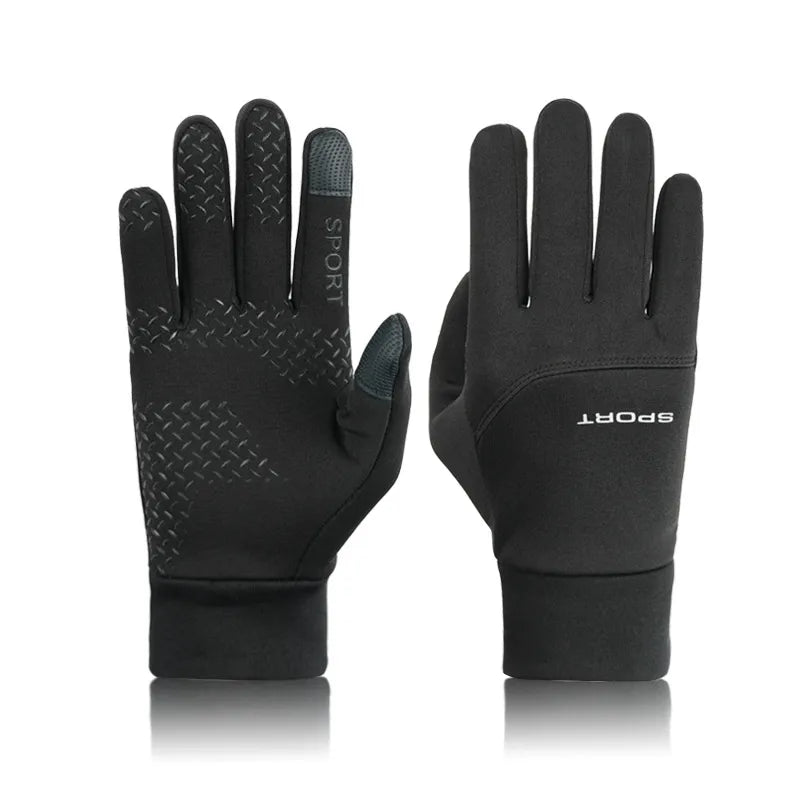 Gloves Men's Winter Touch Screen Warm Gloves Windproof Waterproof Cold-proof Fleece-lined Outdoor Sports Riding Gloves