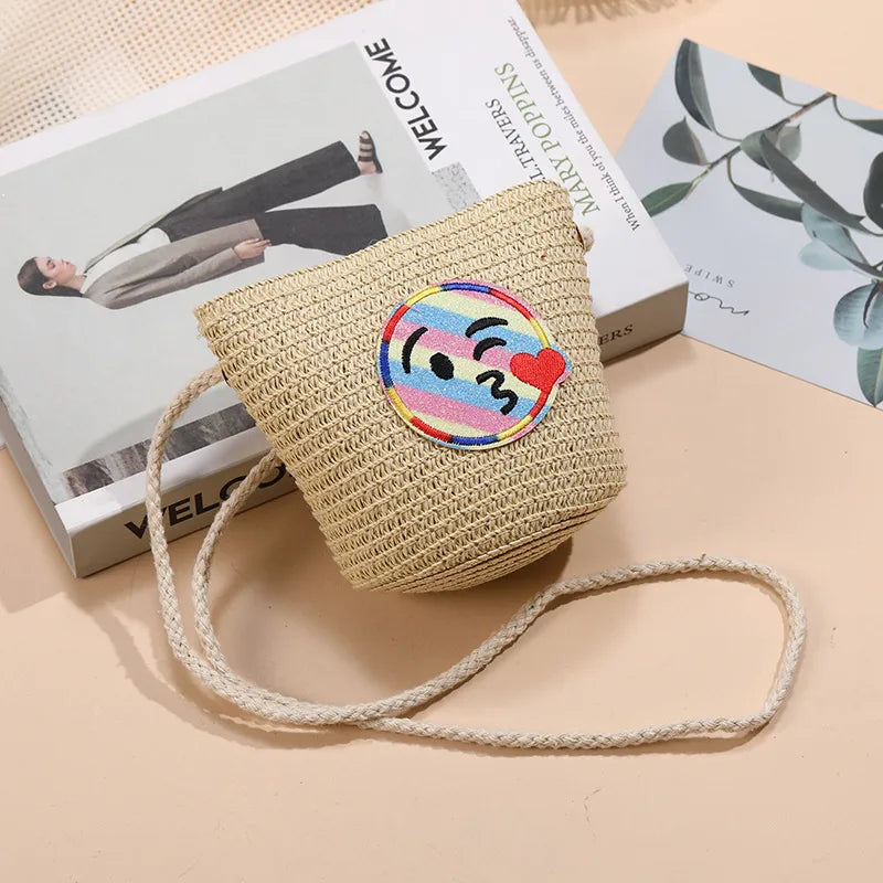 Beach Island Straw Bag Woven Bag Women's  New Seaside Bohemian Straw Bag Crossbody Small Bag Cute