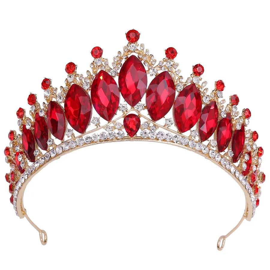 retro crown alloy inlay crystal rhinestones crown 1 piece