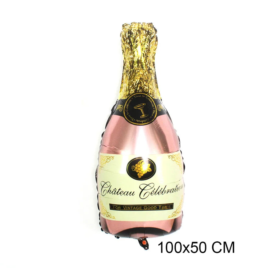 cute exaggerated romantic beer wine glass wine bottle aluminum film party birthday festival balloons