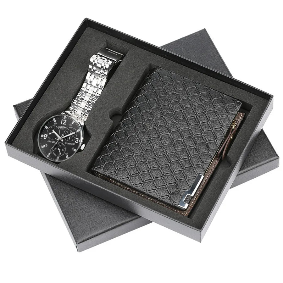Business Solid Color Buckle Quartz Watch Men's Watches