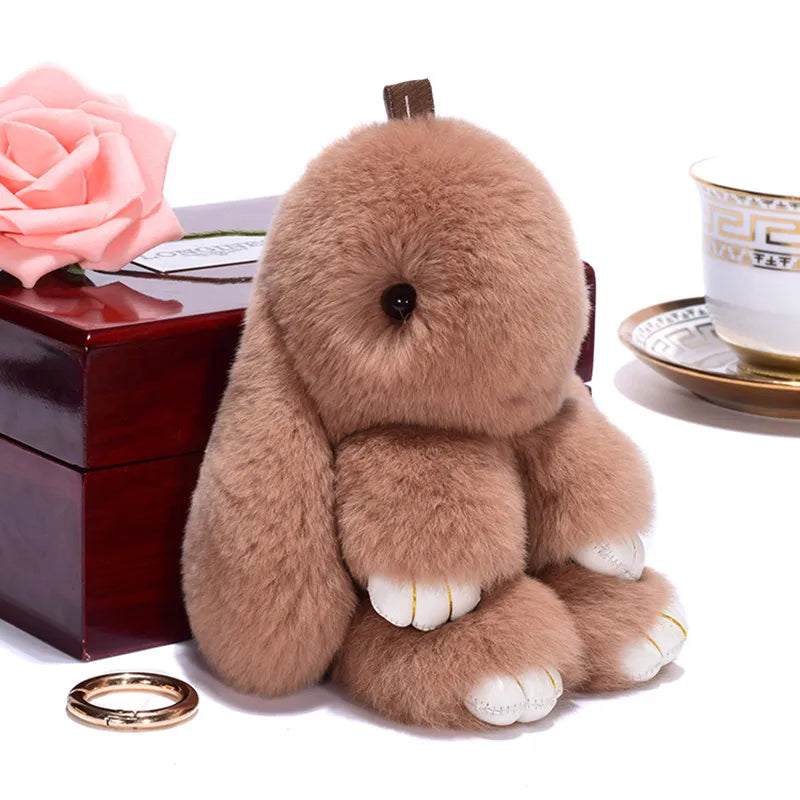 Simple Style Rabbit Artificial Wool Handmade Bag Pendant