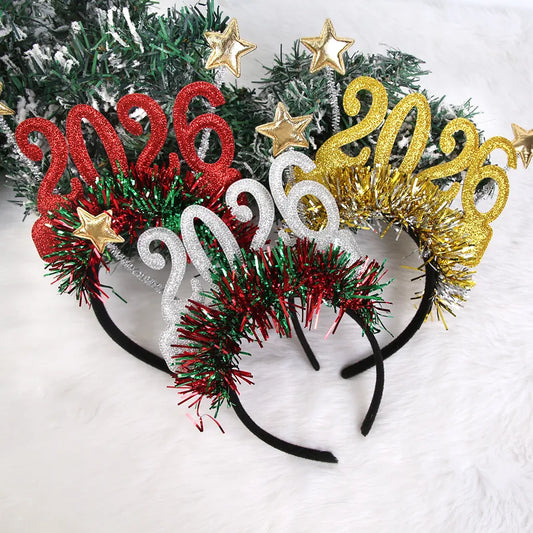 New Year Party Hat Band Christmas Decoration Star Color Stripe Headwear Countdown Celebration European American Style PET Material