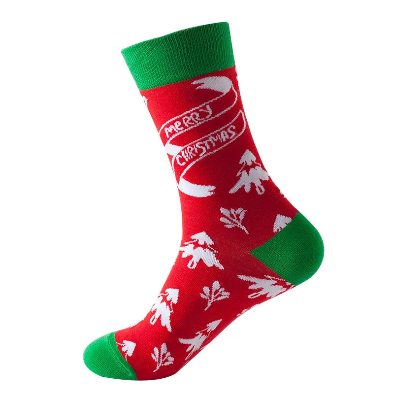 Christmas Cute Modern Style Unisex Christmas Tree Gingerbread Snowman Cotton Polyester Ankle Socks A Pair