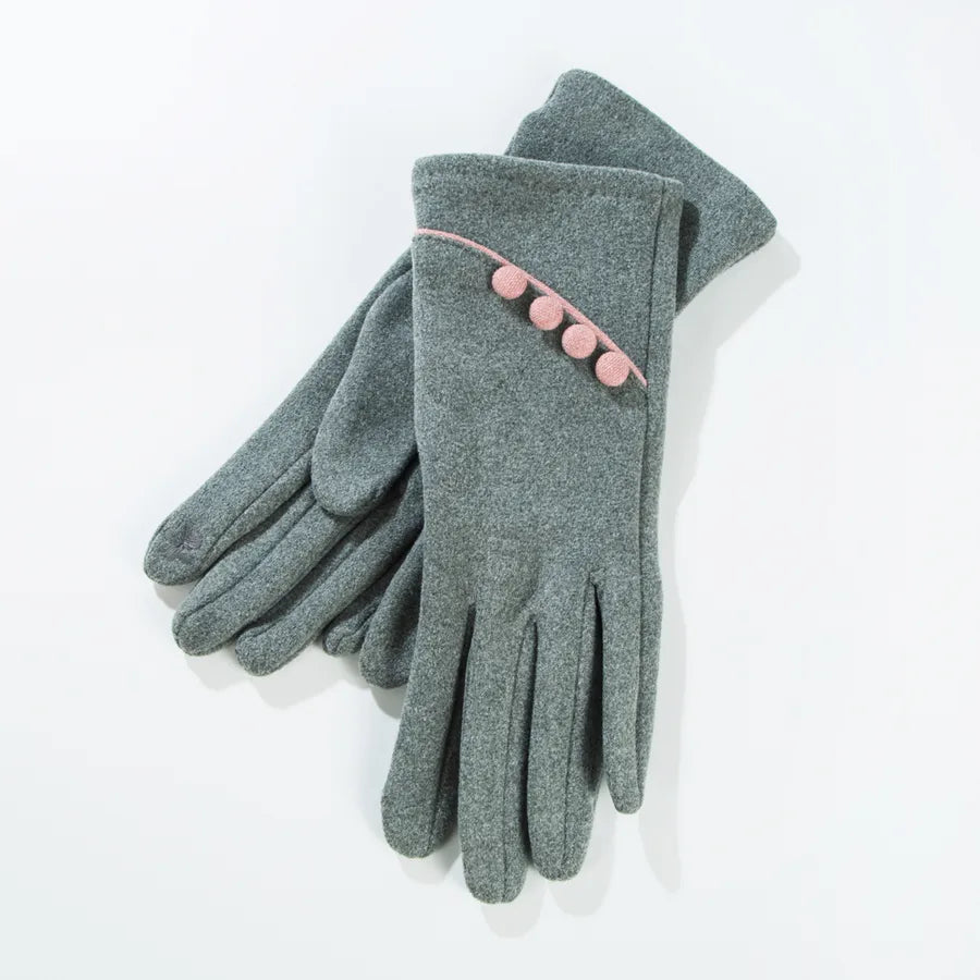 women's elegant solid color polyester cotton gloves 1 pair