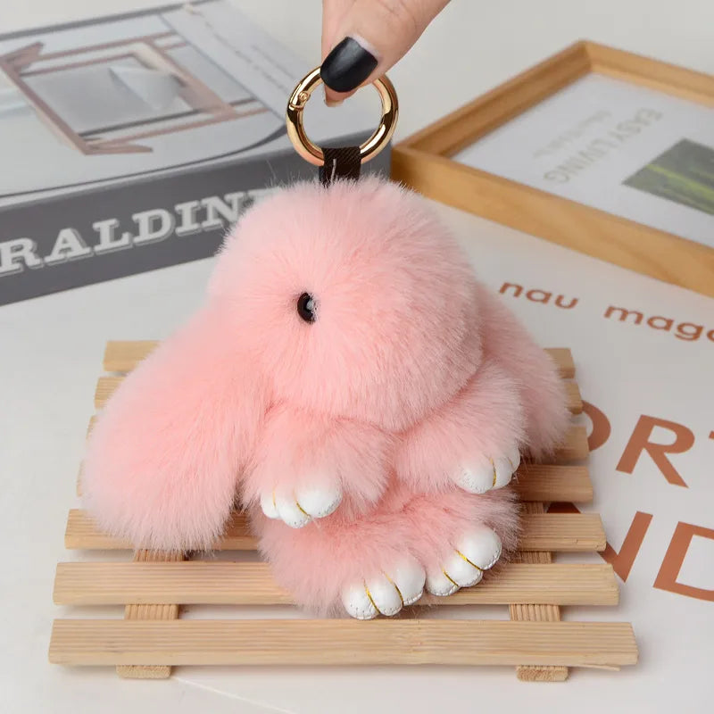 Simple Style Rabbit Artificial Wool Handmade Bag Pendant