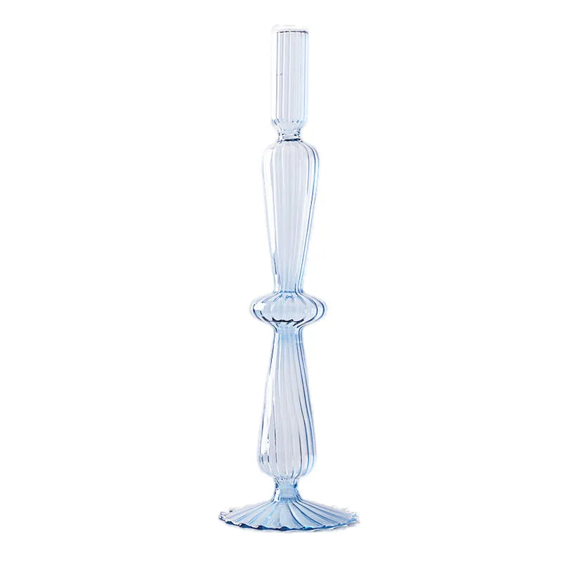 Artistic Geometric Glass candlestick Artificial Decorations