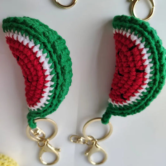 1 Piece Simple Style Fruit yarn Bag Pendant Keychain