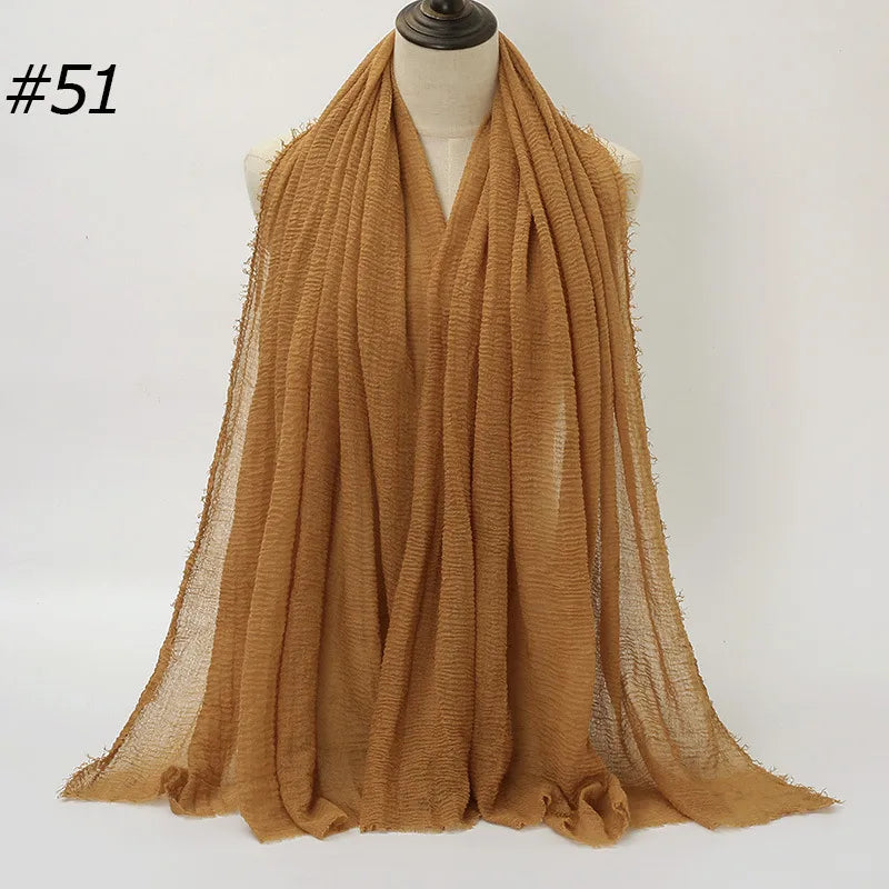 fashion solid color cotton pashmina scarves