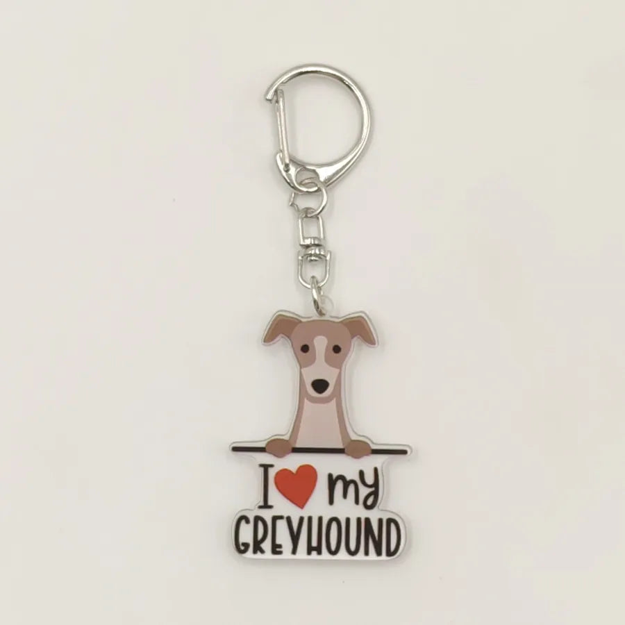 Ethnic Style Simple Style Letter Dog Arylic Unisex Keychain