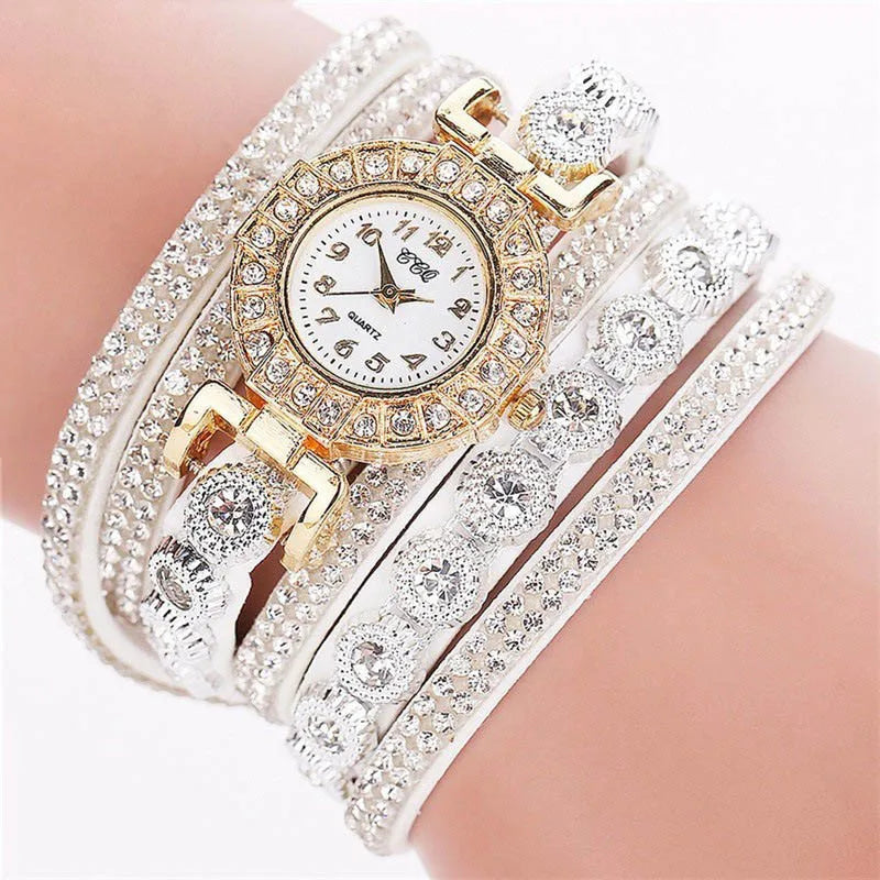 simple style solid color single folding buckle quartz women's watches