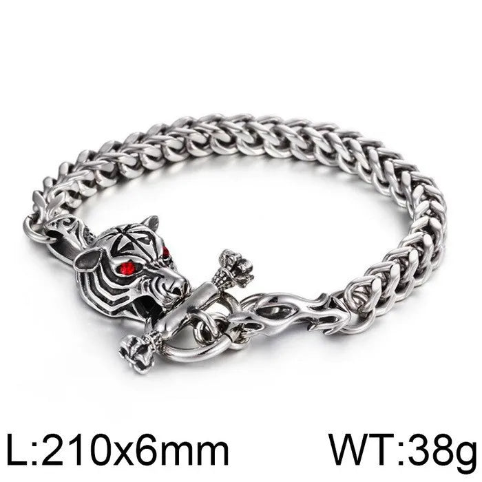 chinoiserie animal titanium steel plating men's bracelets