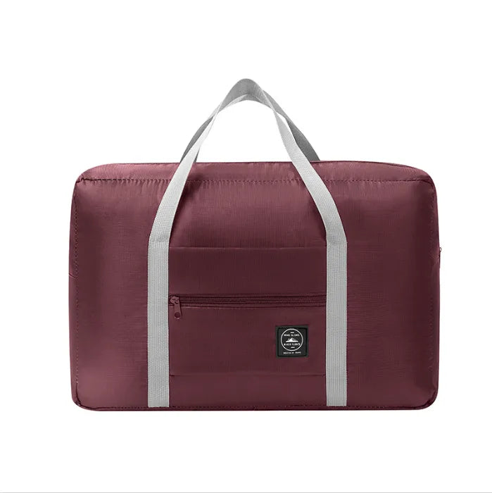 fashion flamingo solid color nylon travel bags