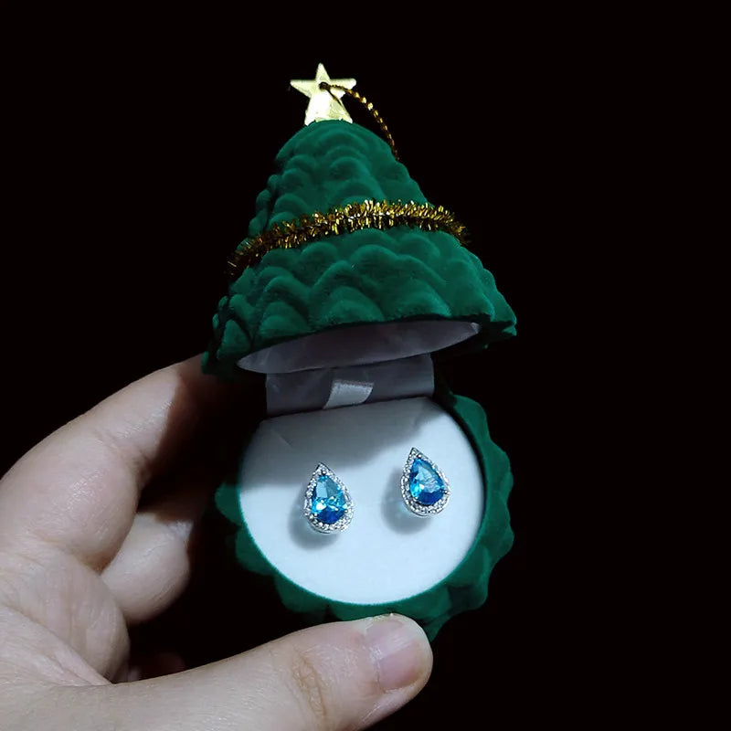 1 Piece Cute Festival Christmas Christmas Tree Santa Claus Snowman Jewelry Boxes