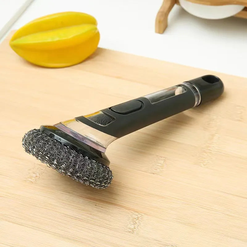 High quality long handle liquid washing pot brush stove dish cleaning brush kitchen household decontamination dishwashing brush long handle pot brush
